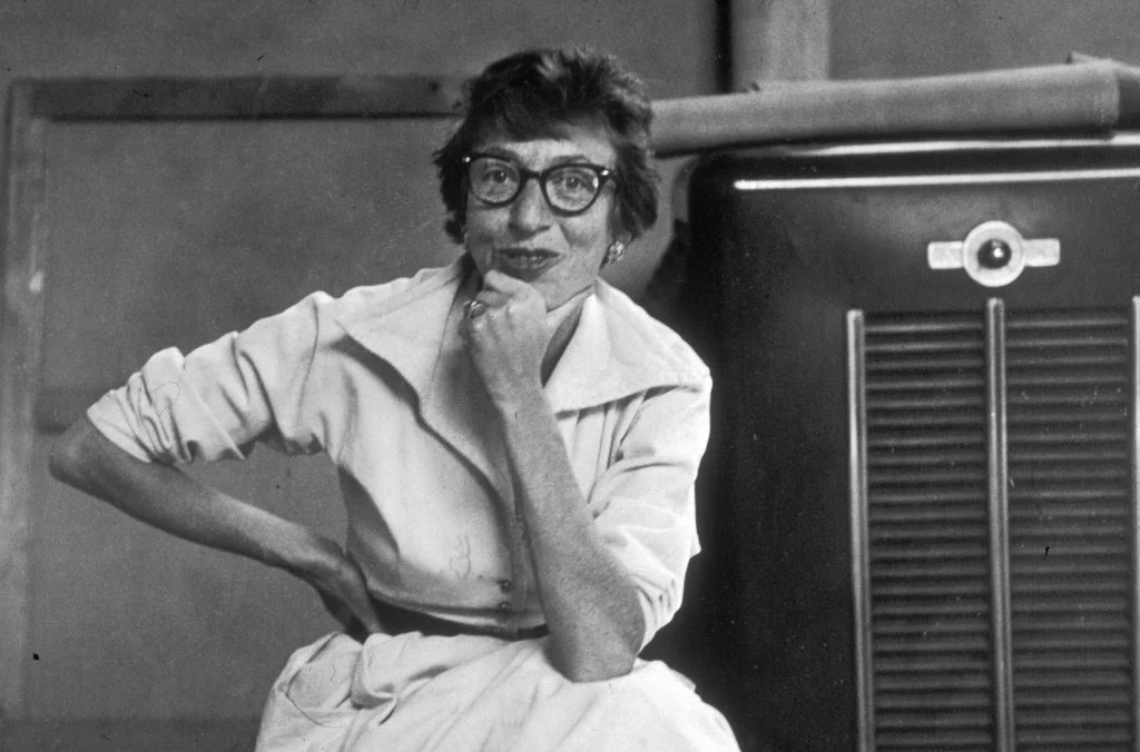 A Portrait of Abstract Expressionist artist Lee Krasner (1908–1984) taken in August 1953. Photo by Tony Vaccaro/Hulton Archive/Getty Images.