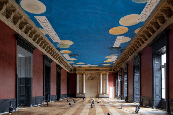 Cy Twombly, permanent ceiling installation, Louvre's Salle des Bronzes, 2010. A project that exemplified Gagosian's approach to blending patronage and publicity.